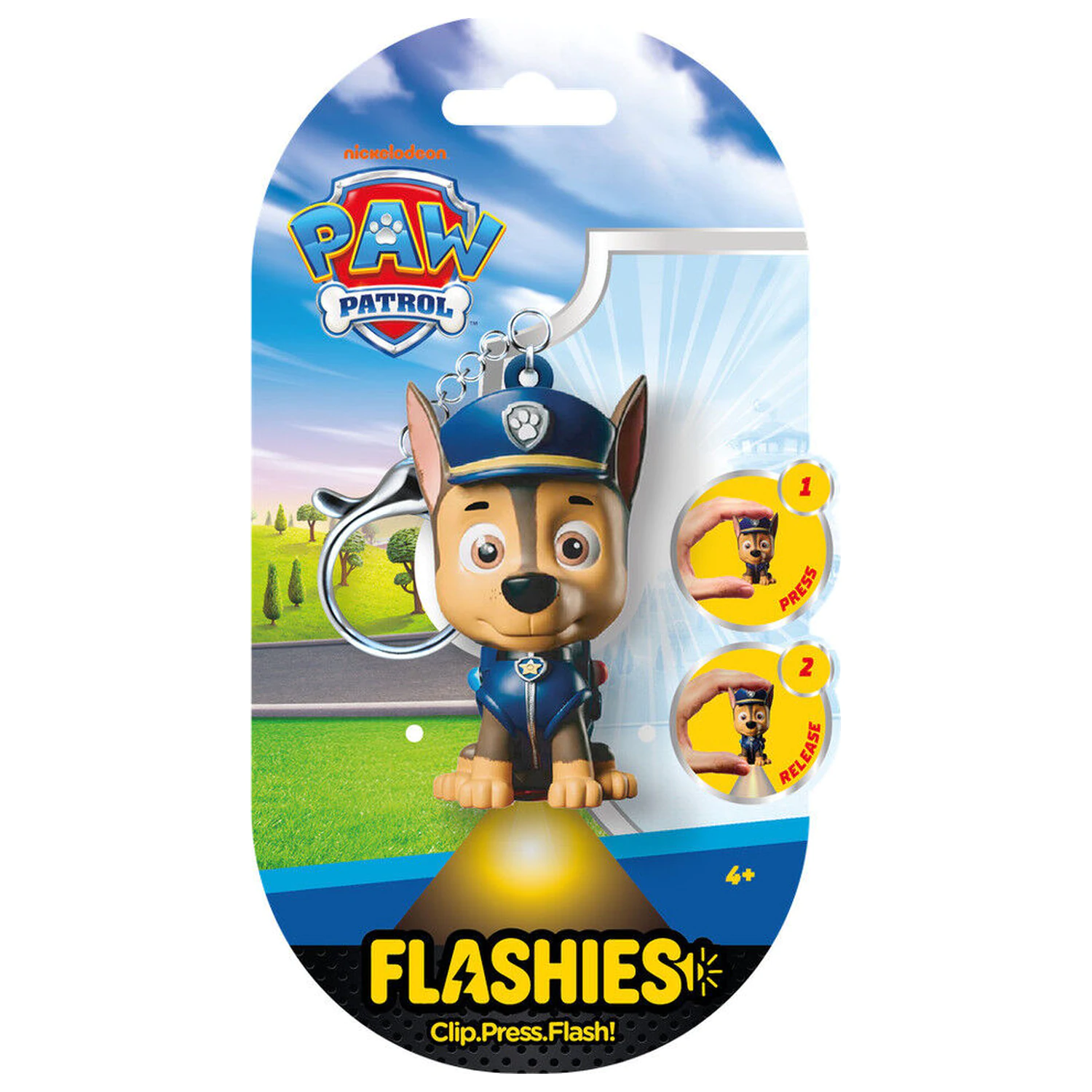 Flashies Paw Patrol Chase 3D kľúčenka s LED baterkou produktová fotografia