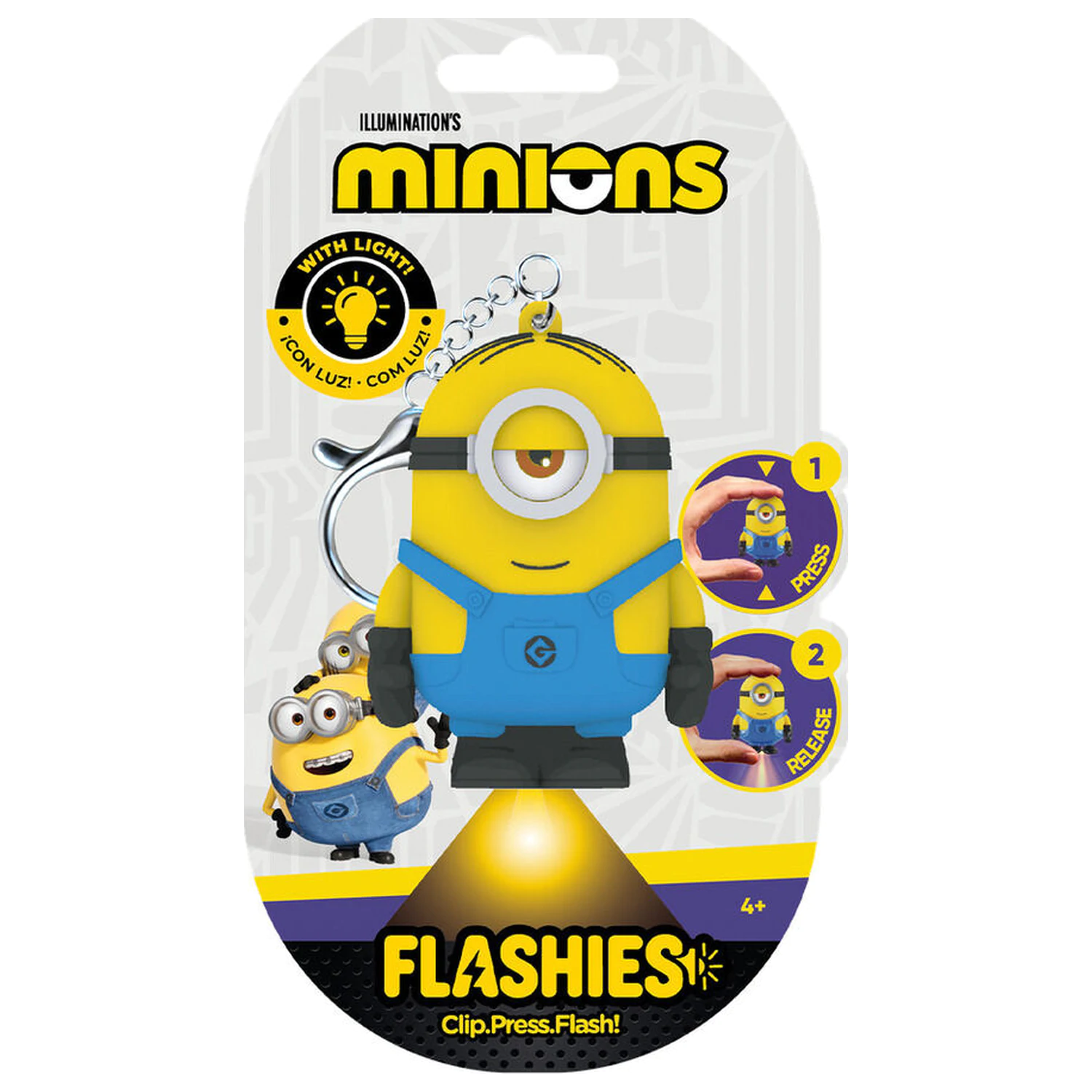 Flashies Minions 3D kľúčenka s LED baterkou produktová fotografia
