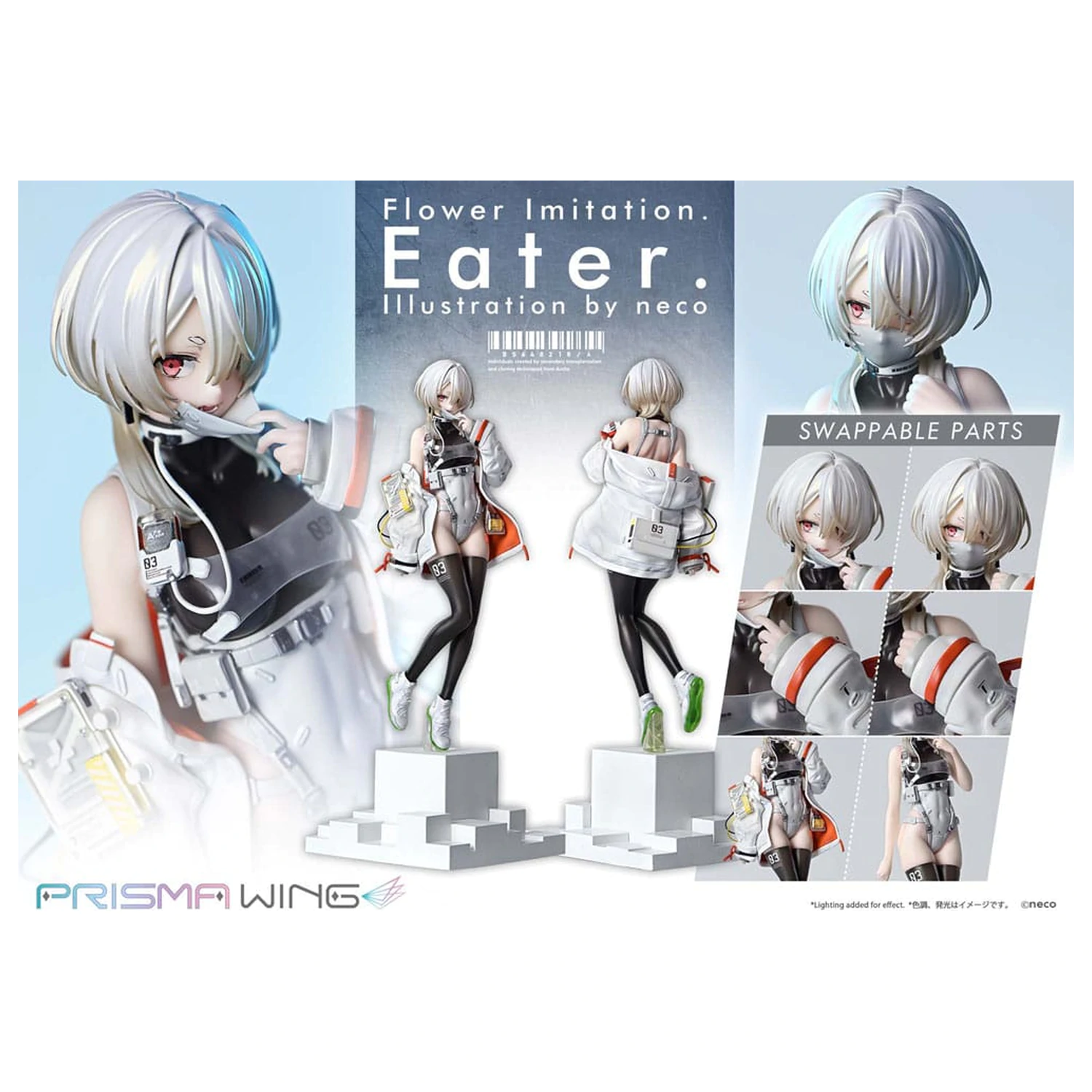 Flower Imitation Prisma Wing PVC Socha 1/7 Eater Illustration by neco 32 cm produktová fotografia