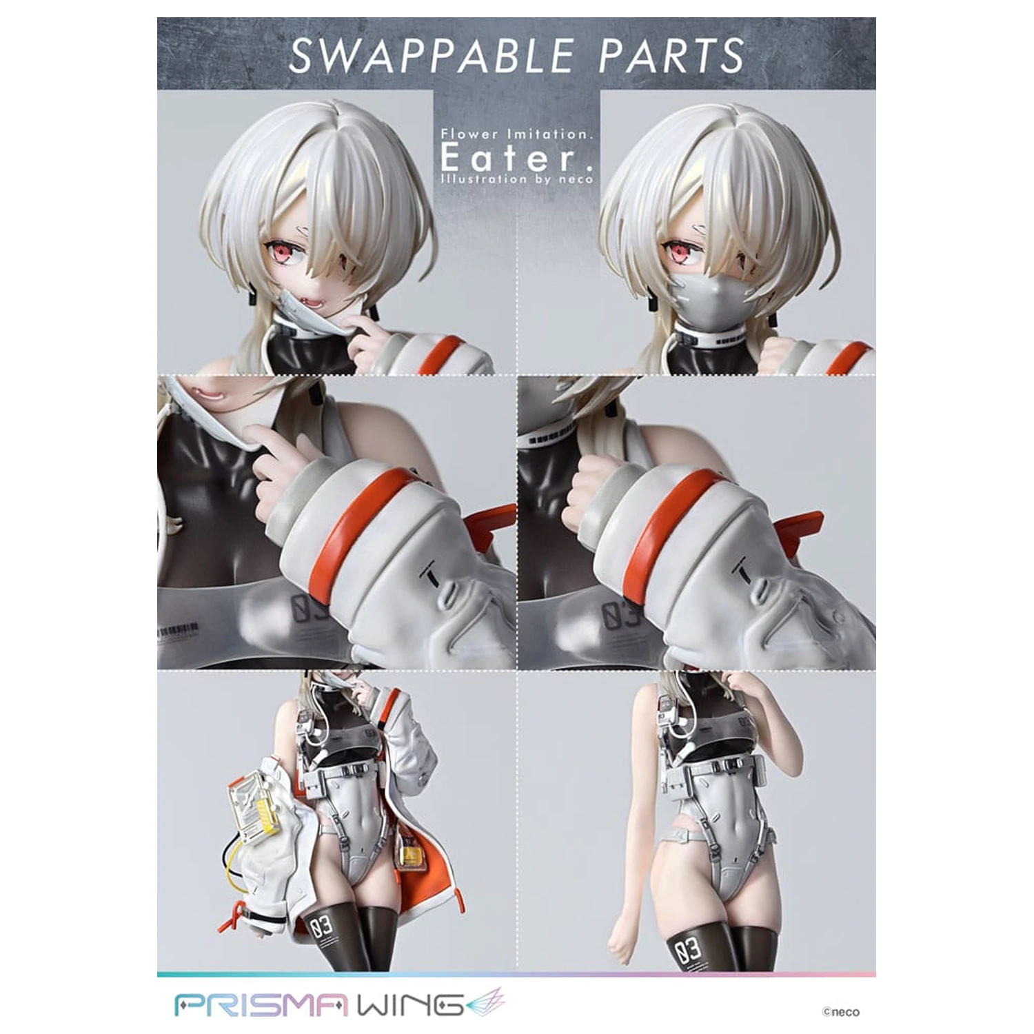 Flower Imitation Prisma Wing PVC Socha 1/7 Eater Illustration by neco 32 cm produktová fotografia