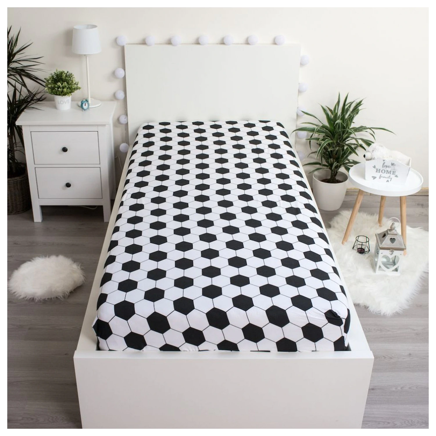 Futbalové lopty prestieradlo 90x200 cm produktová fotografia