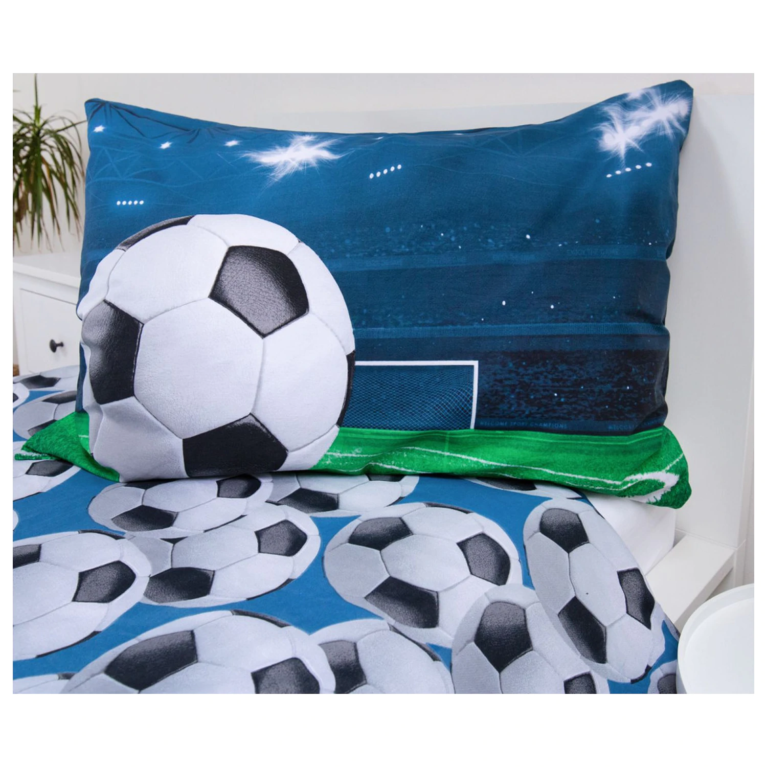 Obliečka na paplón s motívom futbalového štadióna s ľahkou gramážou produktová fotografia