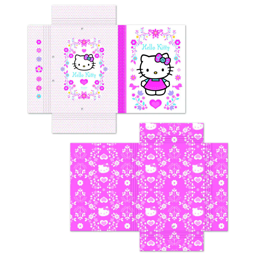 Folksy Hello Kitty Priečinok s gumovým uzáverom produktová fotografia