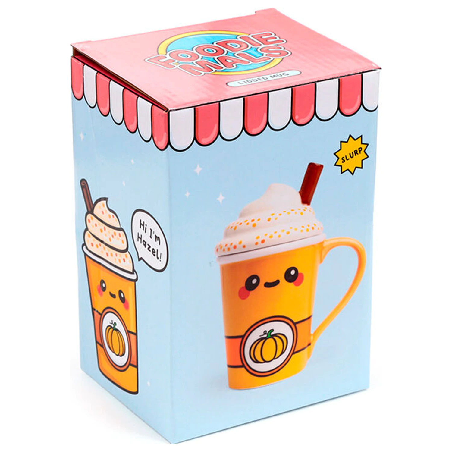 Foodiemals Latte pumpkin hrnček s vekom 325ml produktová fotografia