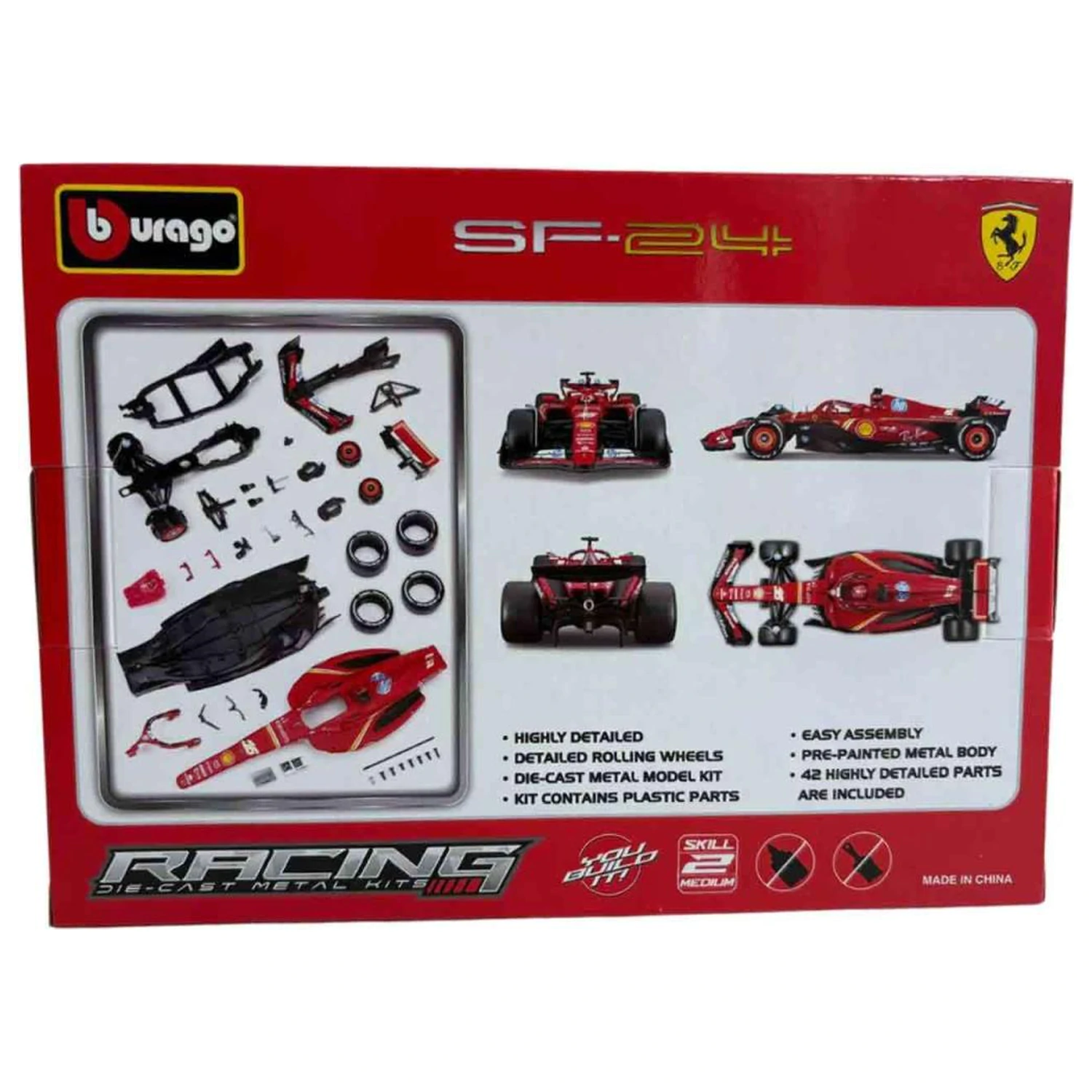 Formula 1 F1 Ferrari SF-24 N.16 Charles Leclerc modelová stavebnica 1/24 produktová fotografia