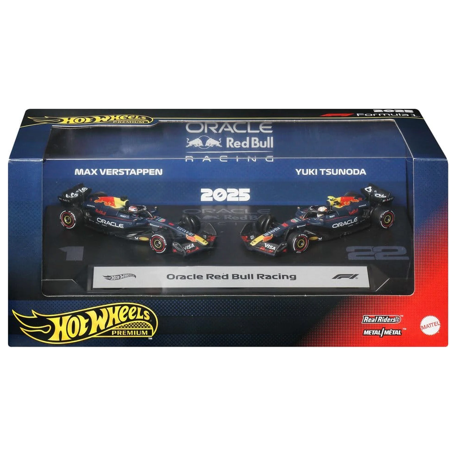 Formula 1 Hot Wheels Premium Die-Cast vozidlá, balenie 2 kusov, 1/64 Oracle Red Bull Racing produktová fotografia