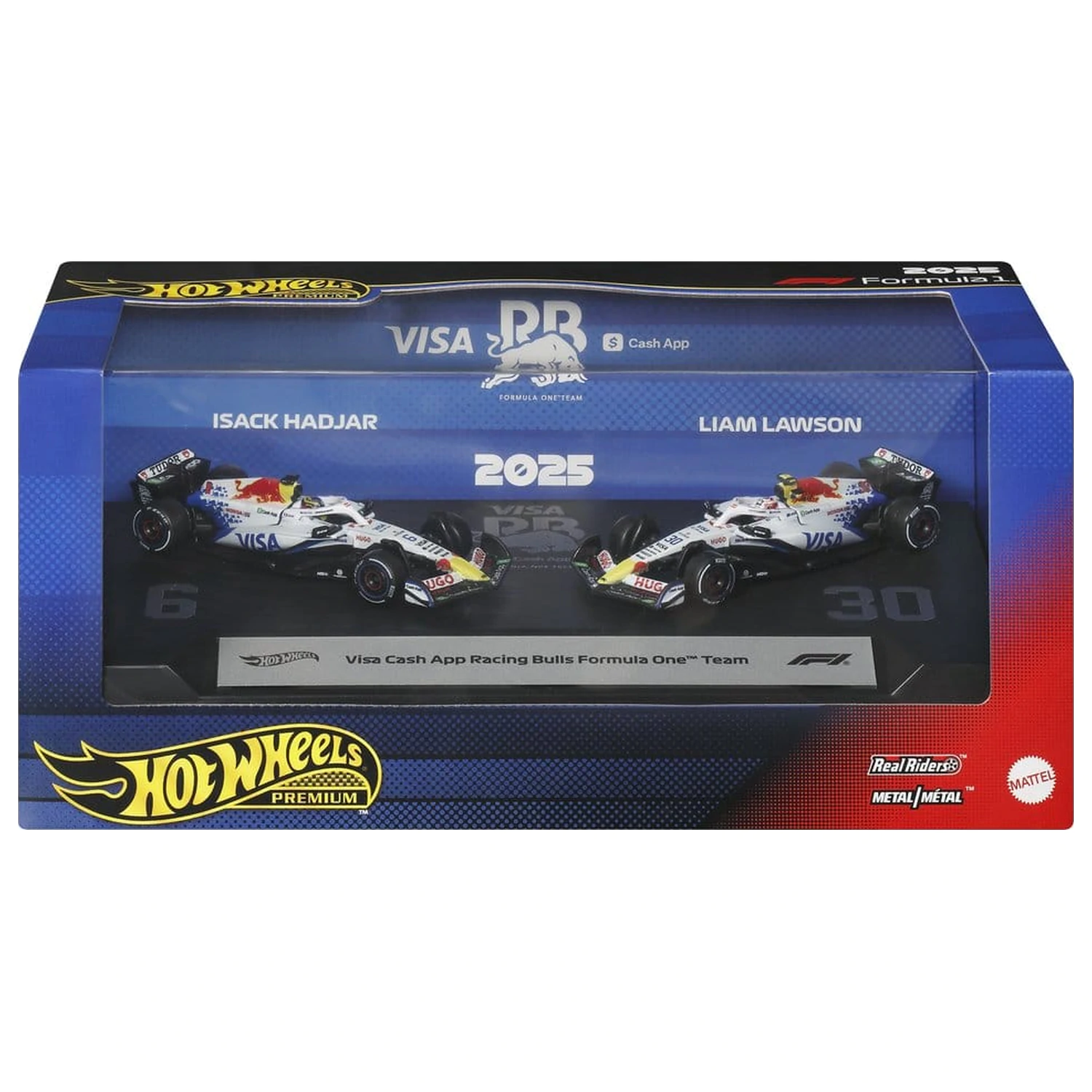 Formula 1 Hot Wheels Premium Die-Cast vozidlo, 2 balenie, 1:64 Team Visa Cash App Racing Bulls produktová fotografia