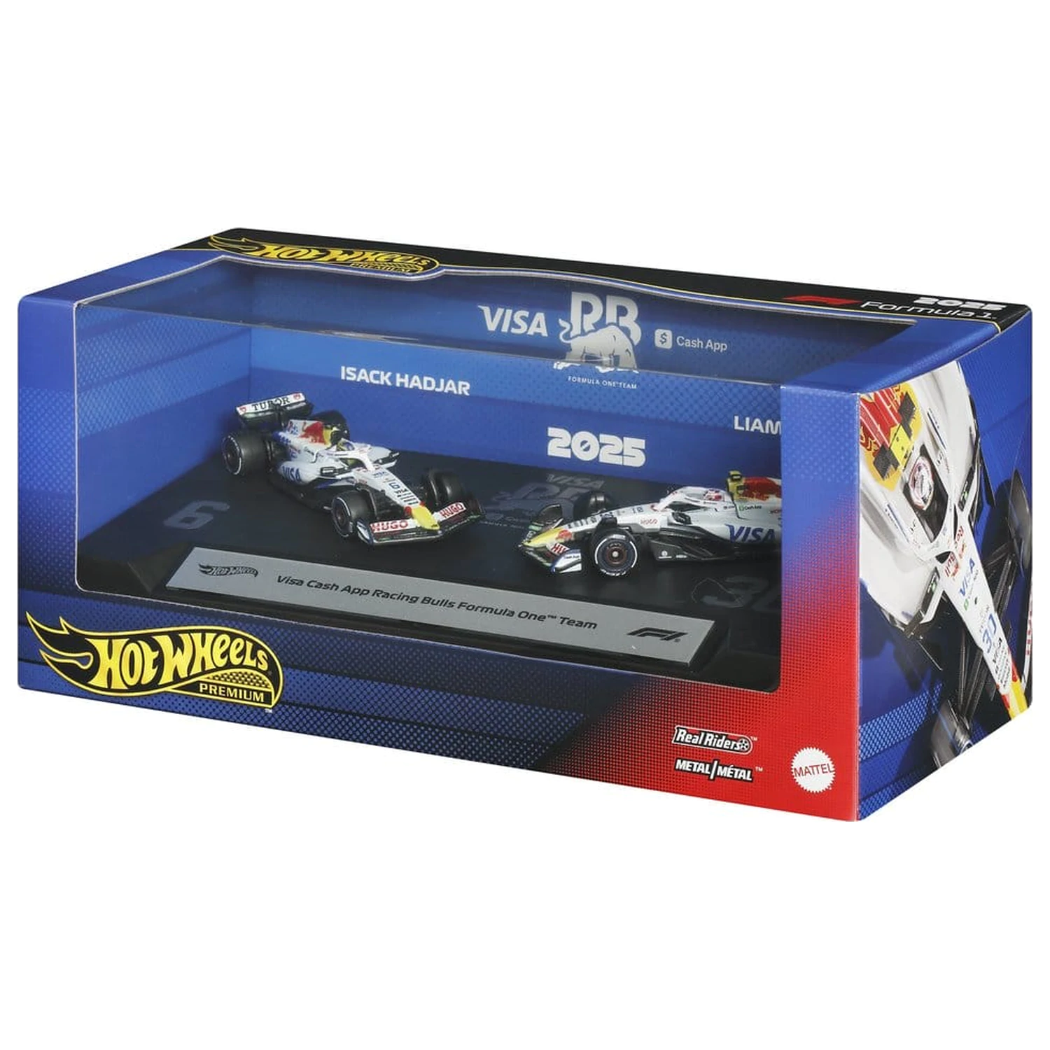 Formula 1 Hot Wheels Premium Die-Cast vozidlo, 2 balenie, 1:64 Team Visa Cash App Racing Bulls produktová fotografia