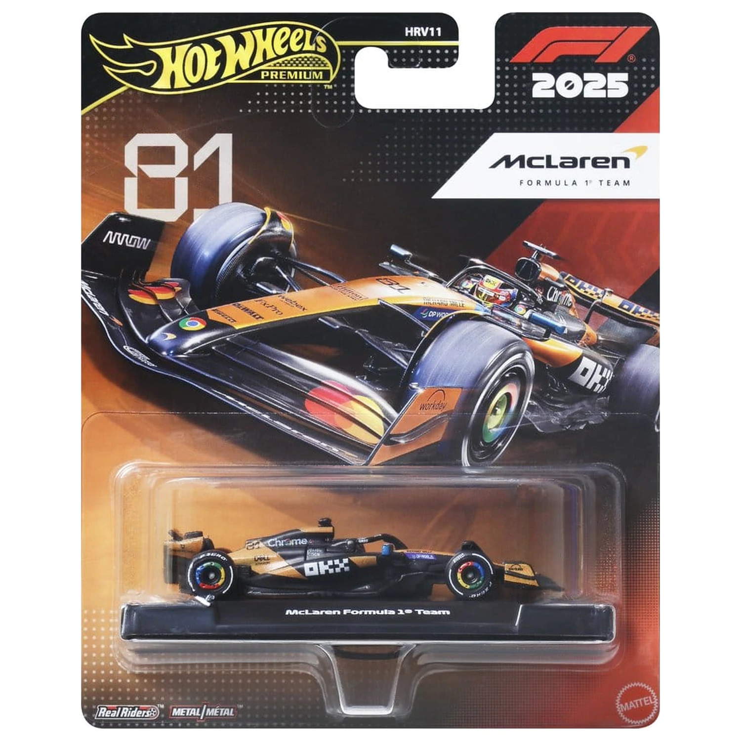 Formula 1 Hot Wheels Premium Die-Cast vozidlo 1:64 Team McLaren: Driver 1 produktová fotografia
