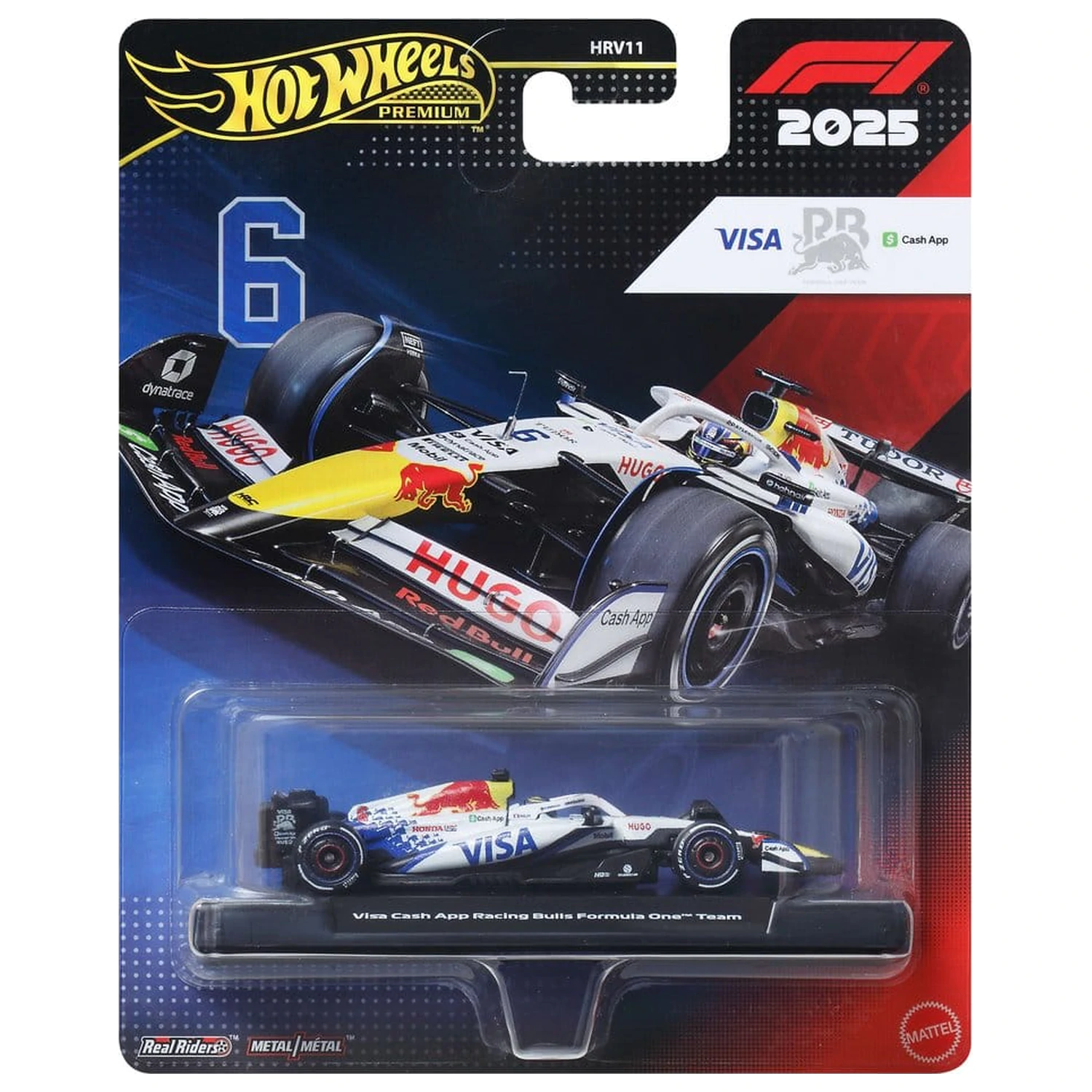 Formula 1 Hot Wheels Premium kovový model vozidla 1/64 Visa Cash App Racing Bulls F1 Team produktová fotografia