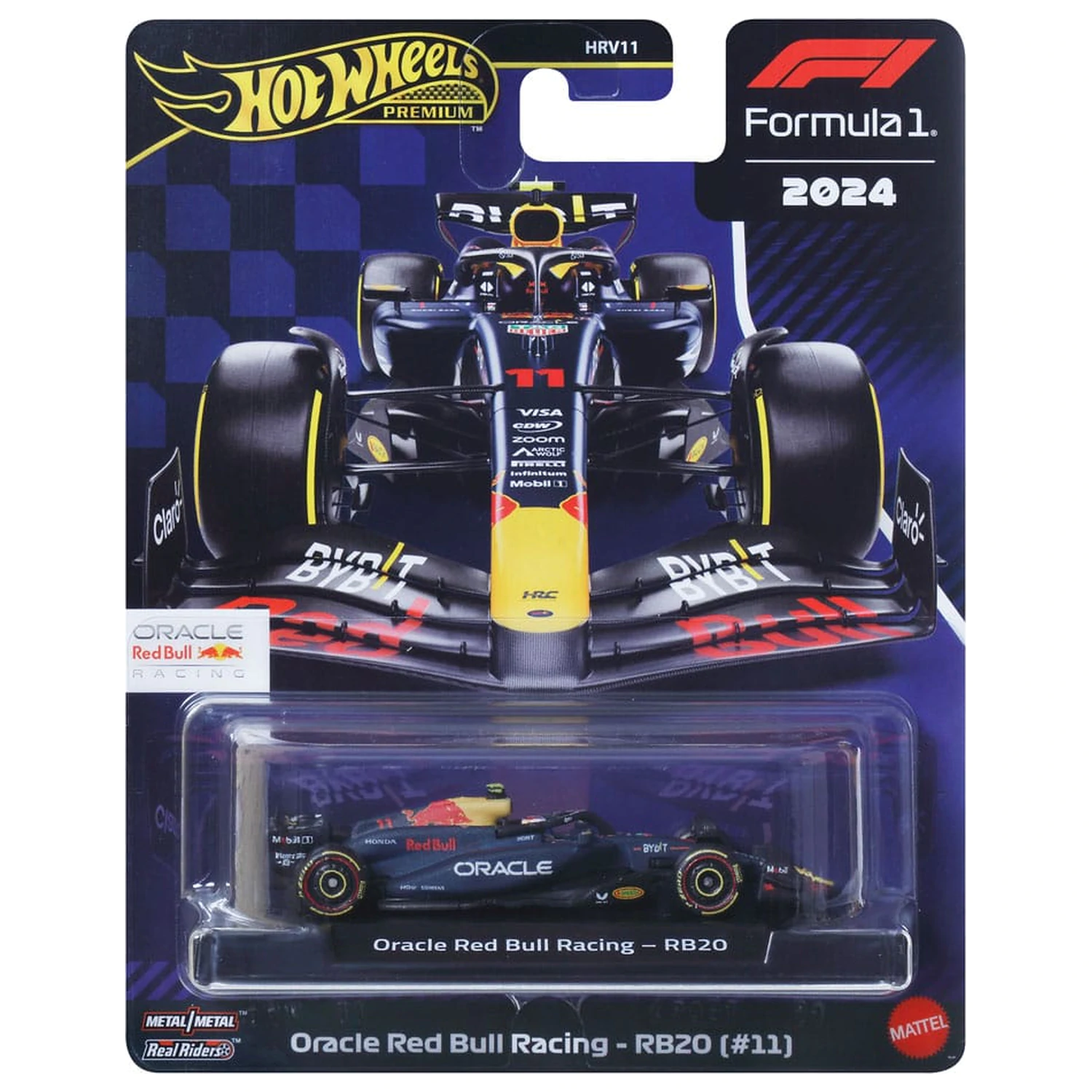Formula 1 Hot Wheels Premium kovový model vozidla 1/64 Oracle Red Bull Racing RB20 (#11) (Sergio Perez 2024) produktová fotografia