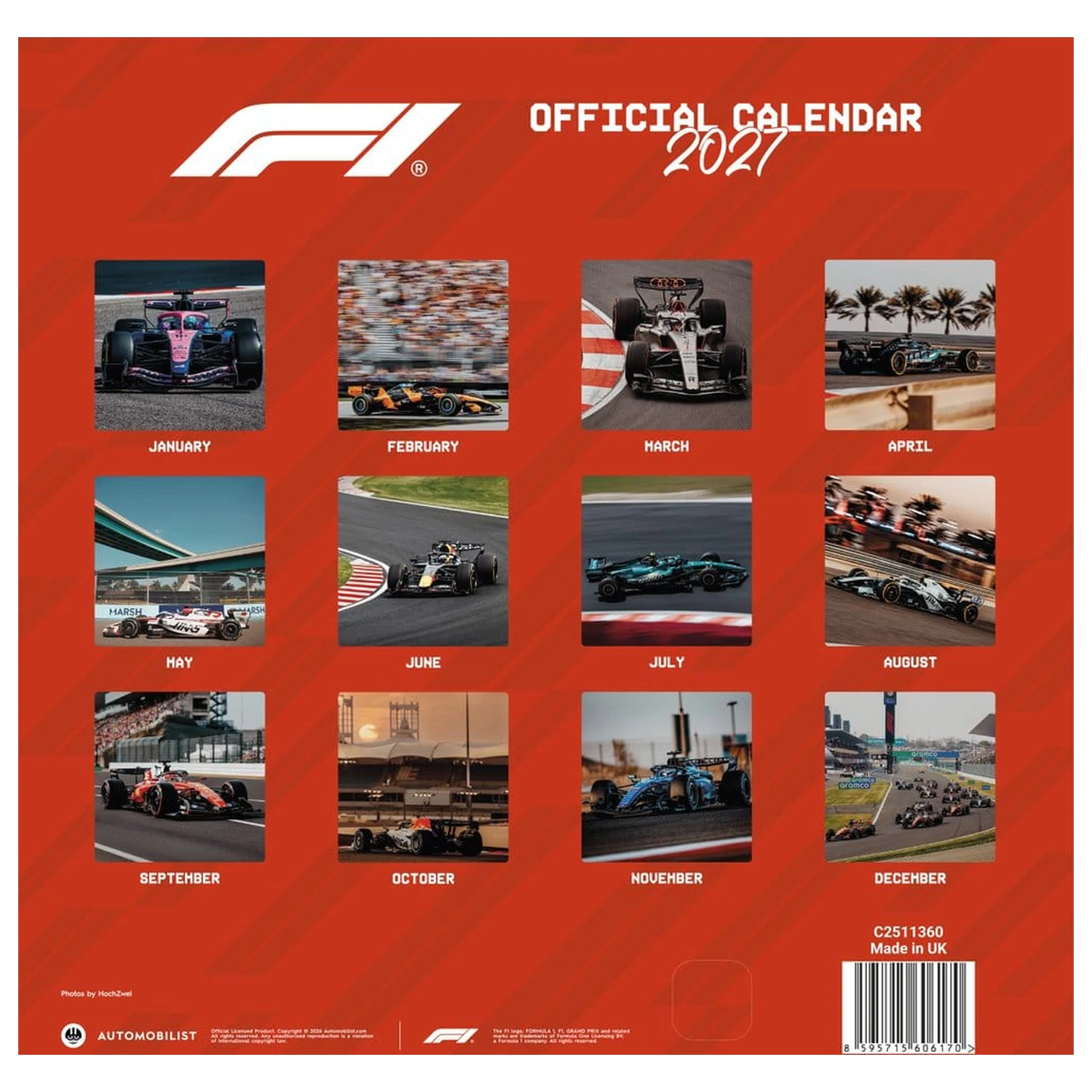Formula 1 kalendár 2027 30 x 30 cm produktová fotografia