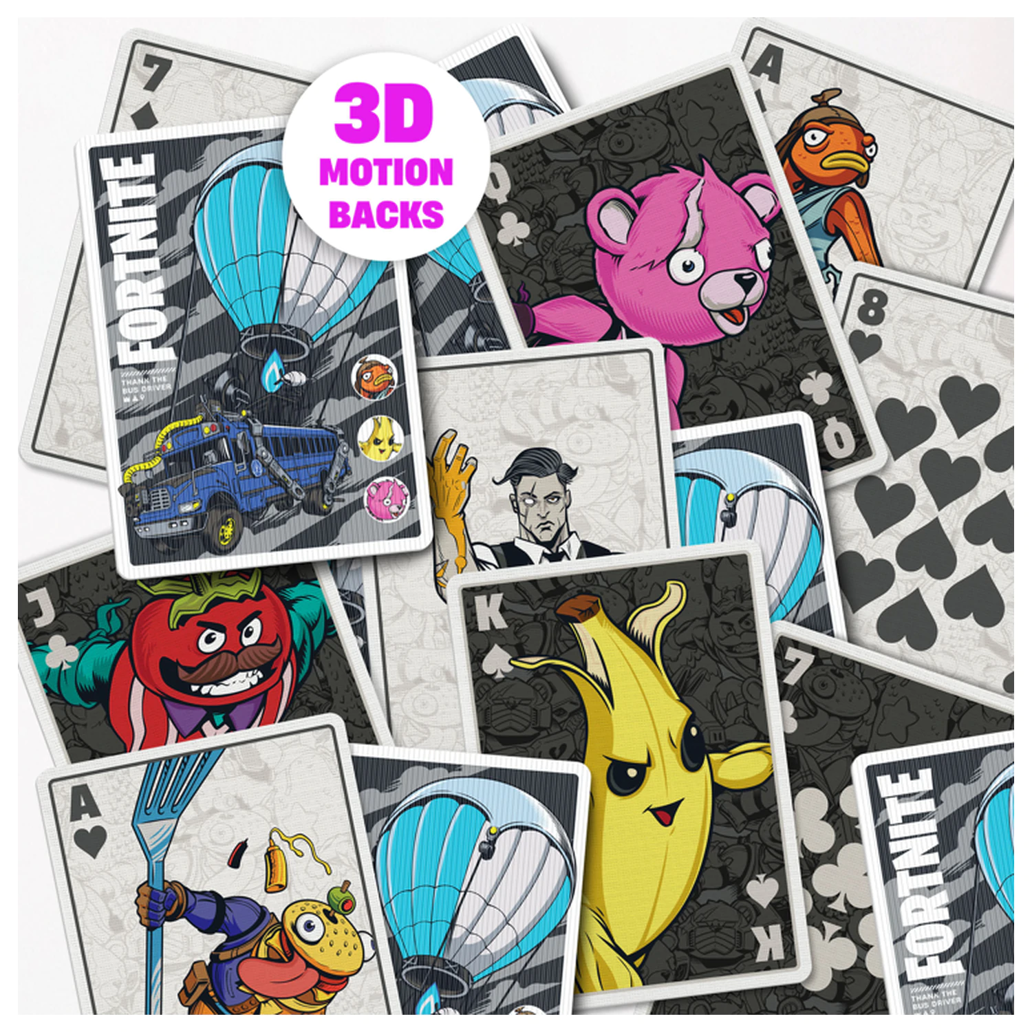 Fortnite 3D hracie karty produktová fotografia