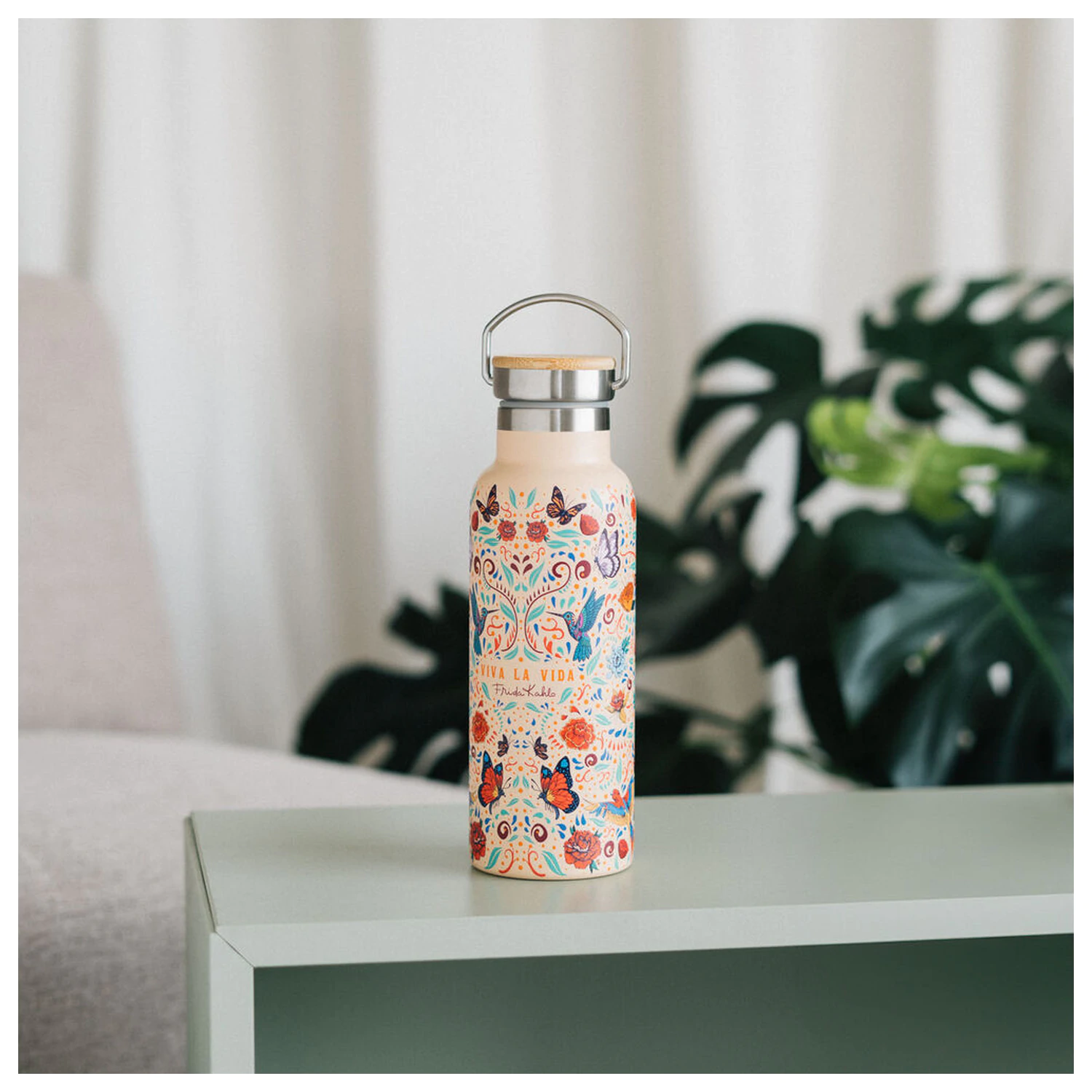 Frida Kahlo Long Live Life nerezová fľaša 500ml produktová fotografia