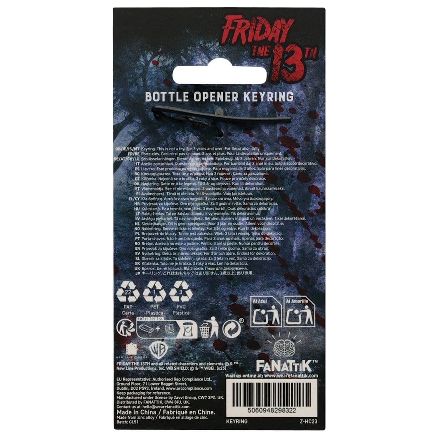 Friday the 13th Otvárač na fľaše Hokejová maska produktová fotografia