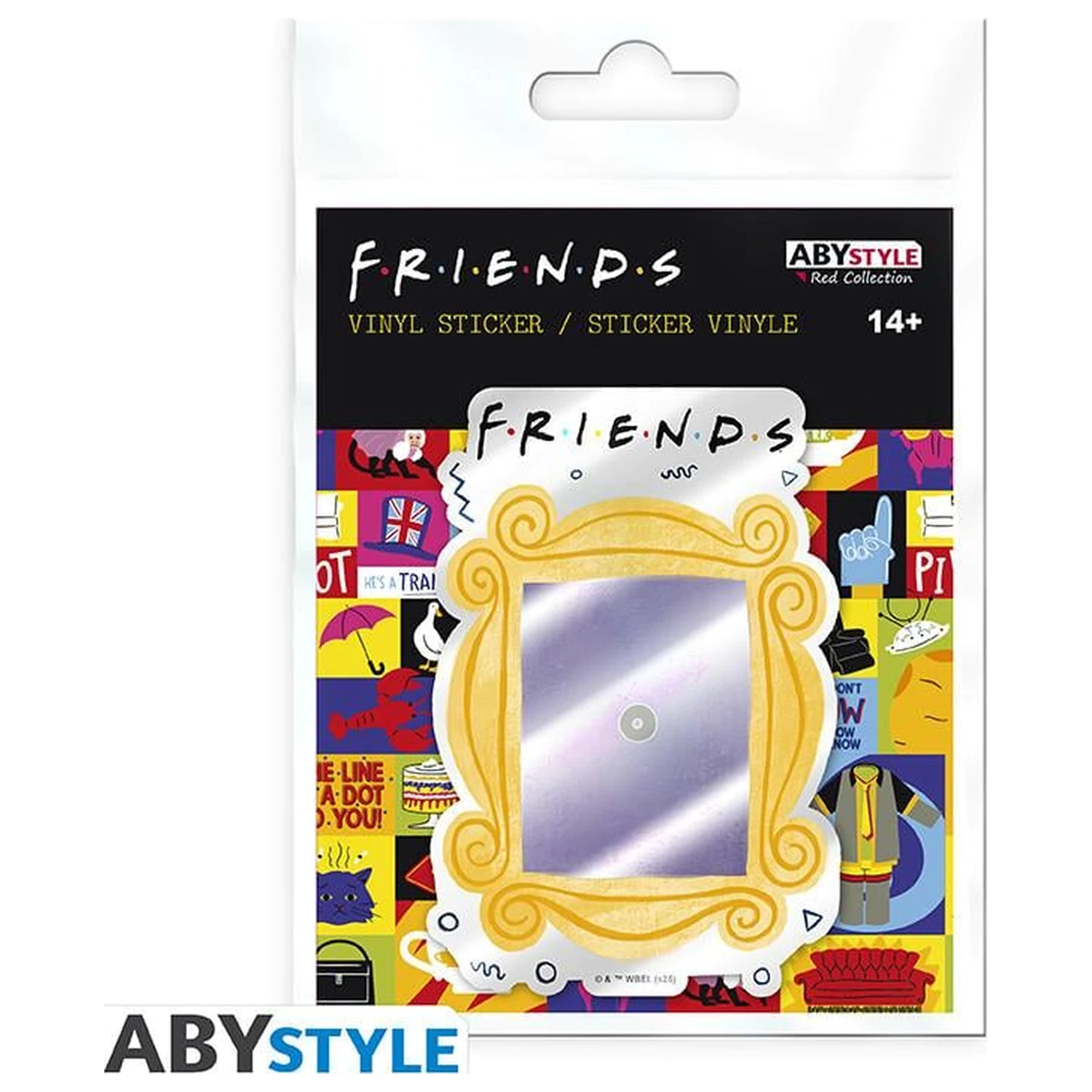 Friends zrkadlová nálepka produktová fotografia