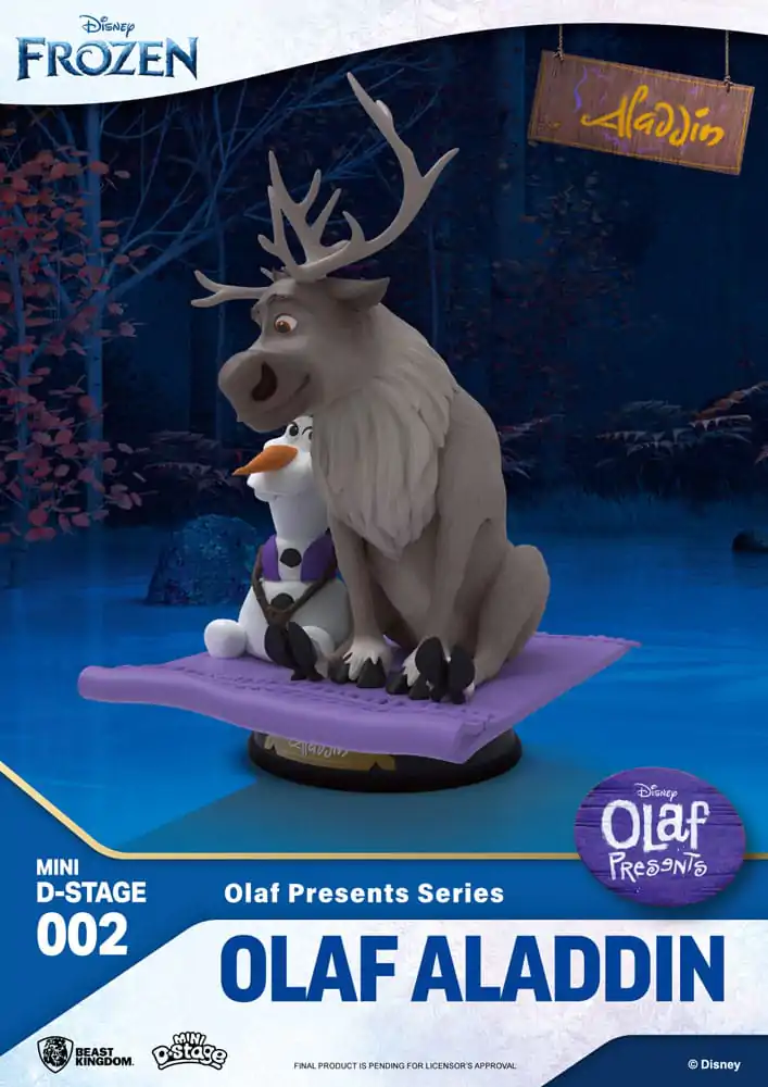 Mrazená Mini Diorama Stage PVC Socha Olaf Presents Olaf Aladdin 12 cm produktová fotografia