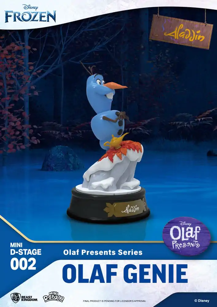 Mrazená Mini Dioráma Stage PVC Soška Olaf Presents Olaf Genie 12 cm produktová fotografia