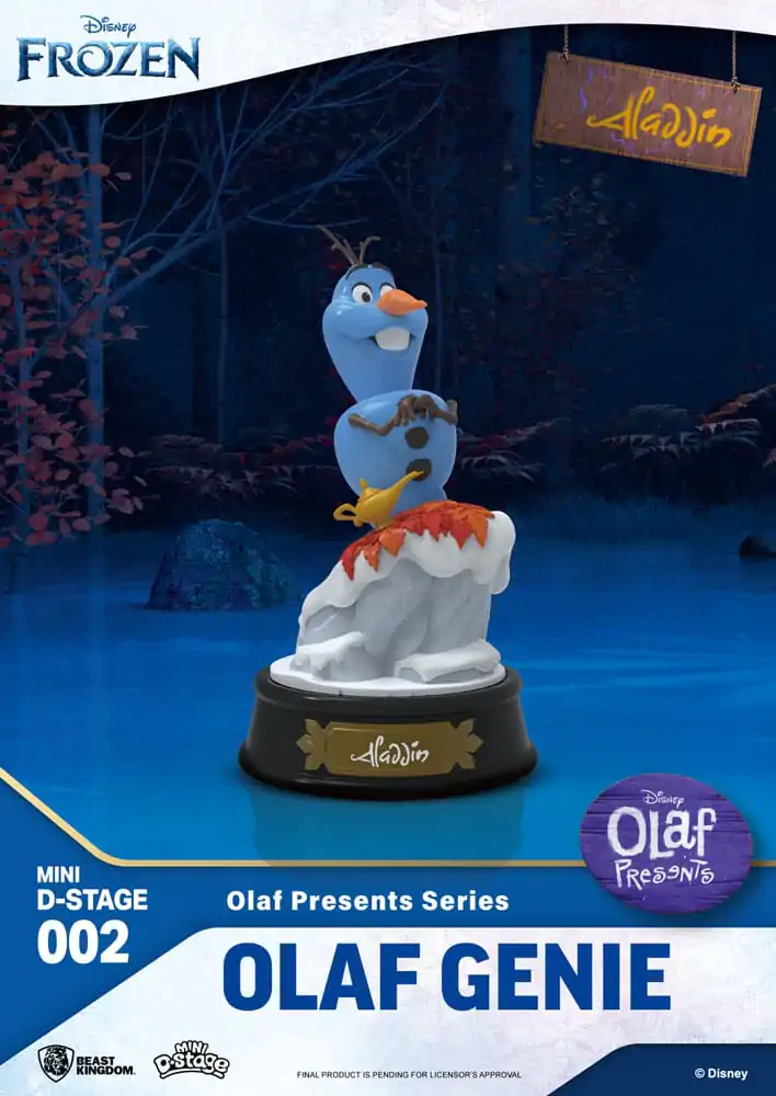 Mrazená Mini Dioráma Stage PVC Soška Olaf Presents Olaf Genie 12 cm produktová fotografia