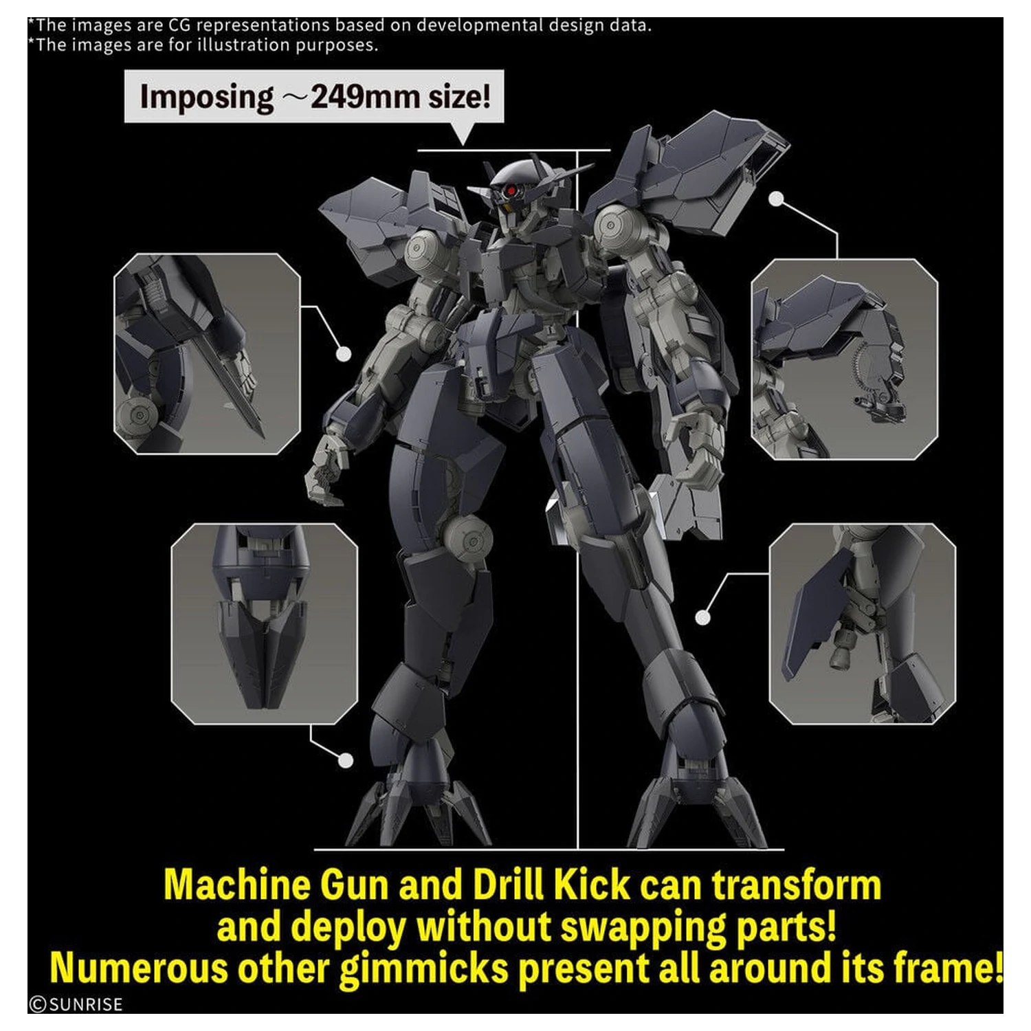 Full Mechanics 1/100 Graze Ein Mobile Suit Gundam Iron-Blooded Orphans súprava modelu produktová fotografia