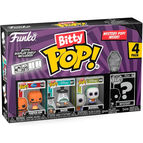 Bitty POP! figúrka z vinylu 4-Pack Disney Nightmare Before Christmas Pumpkin King produktová fotografia