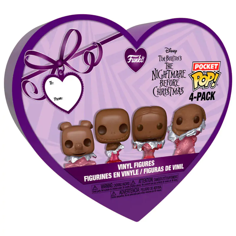 Nightmare before Christmas Valentines Pocket POP! Figúrka z vinylu 4-Pack Choc 4 cm produktová fotografia