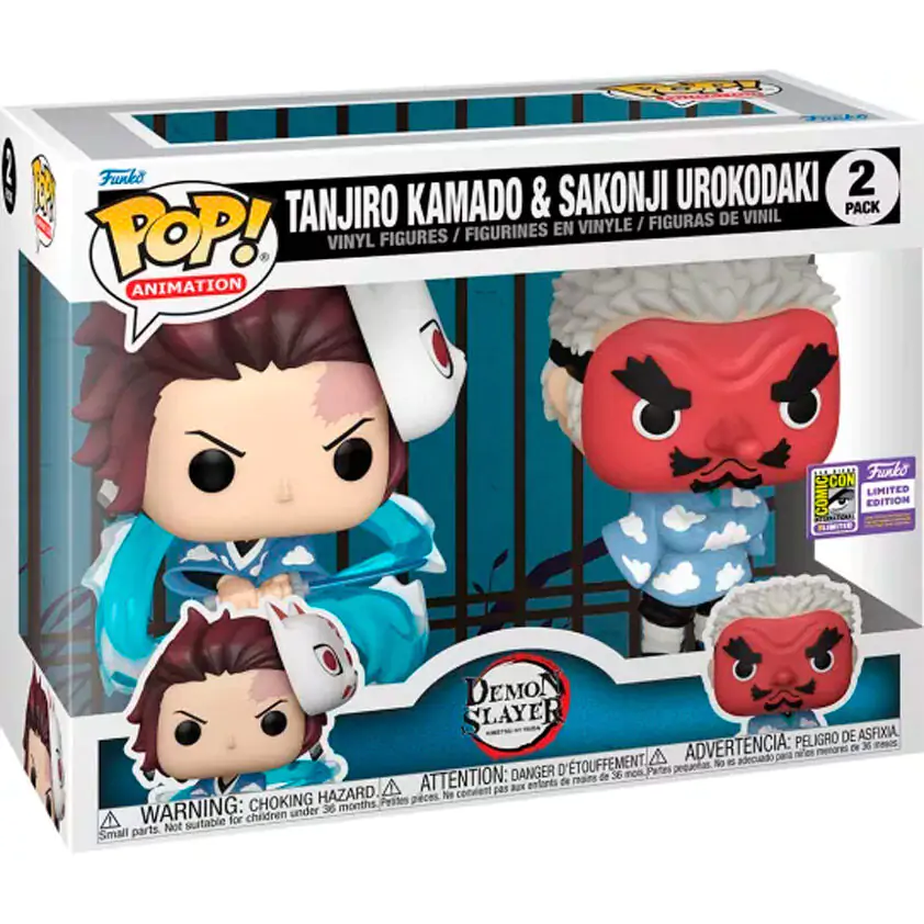 Funko POP balenie 2 figúrky Demon Slayer Kimetsu no Yaiba Tanjiro Kamado & Sakonji Urokodaki produktová fotografia