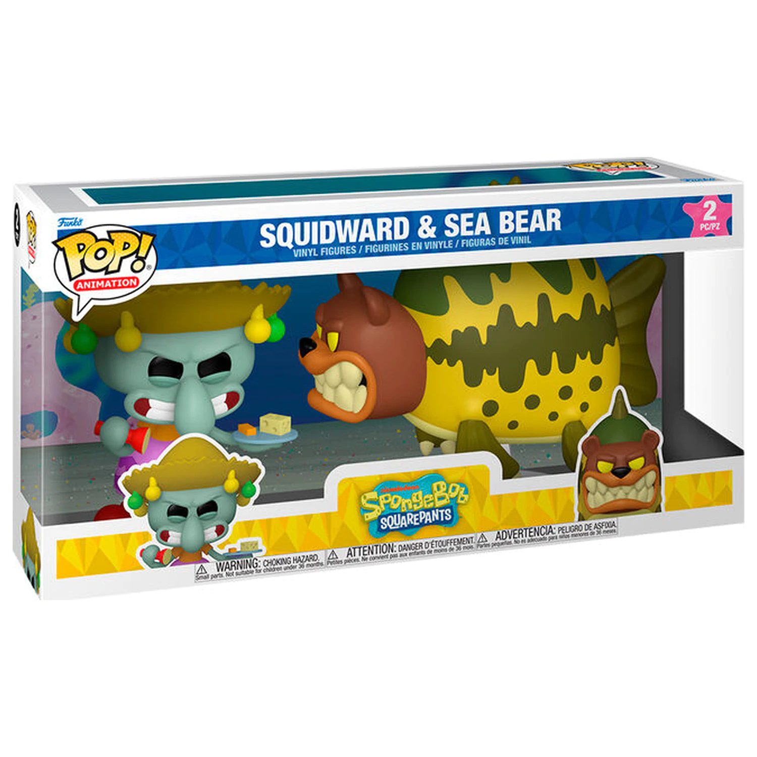 Funko POP Pack 2 figúrky SpongeBob SquarePants Squidward & Sea Bear produktová fotografia