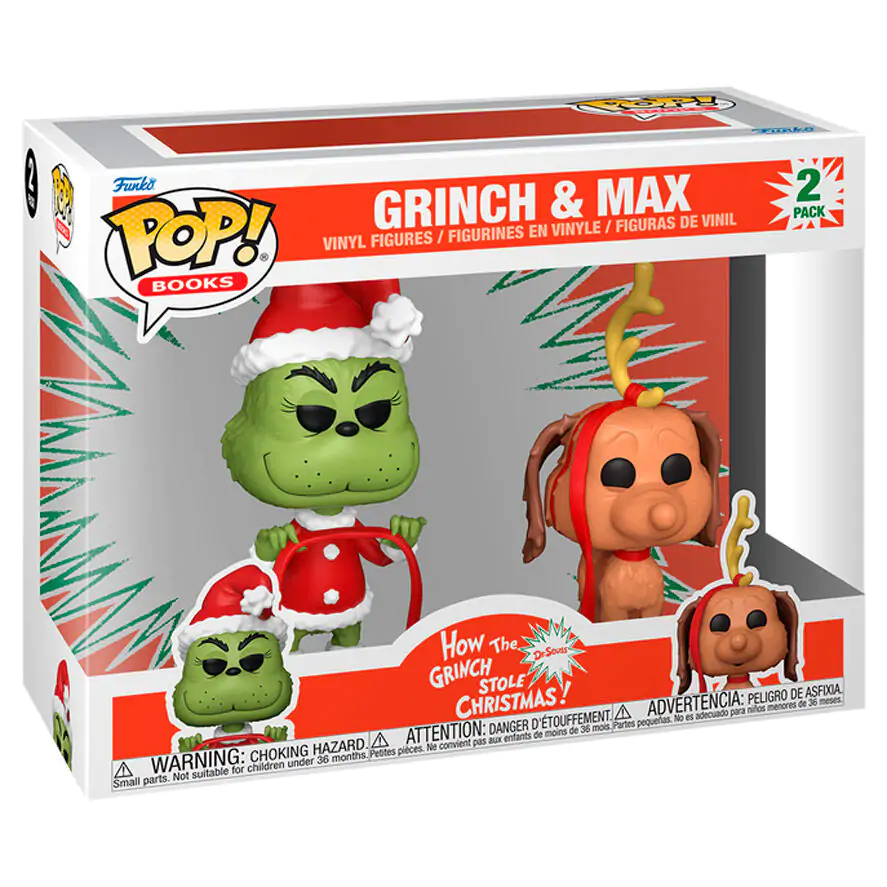 The Grinch(Anniversary) Funko POP! Books Vinyl 2ks figúrok Grinch w/ Max 9 cm termékfotó