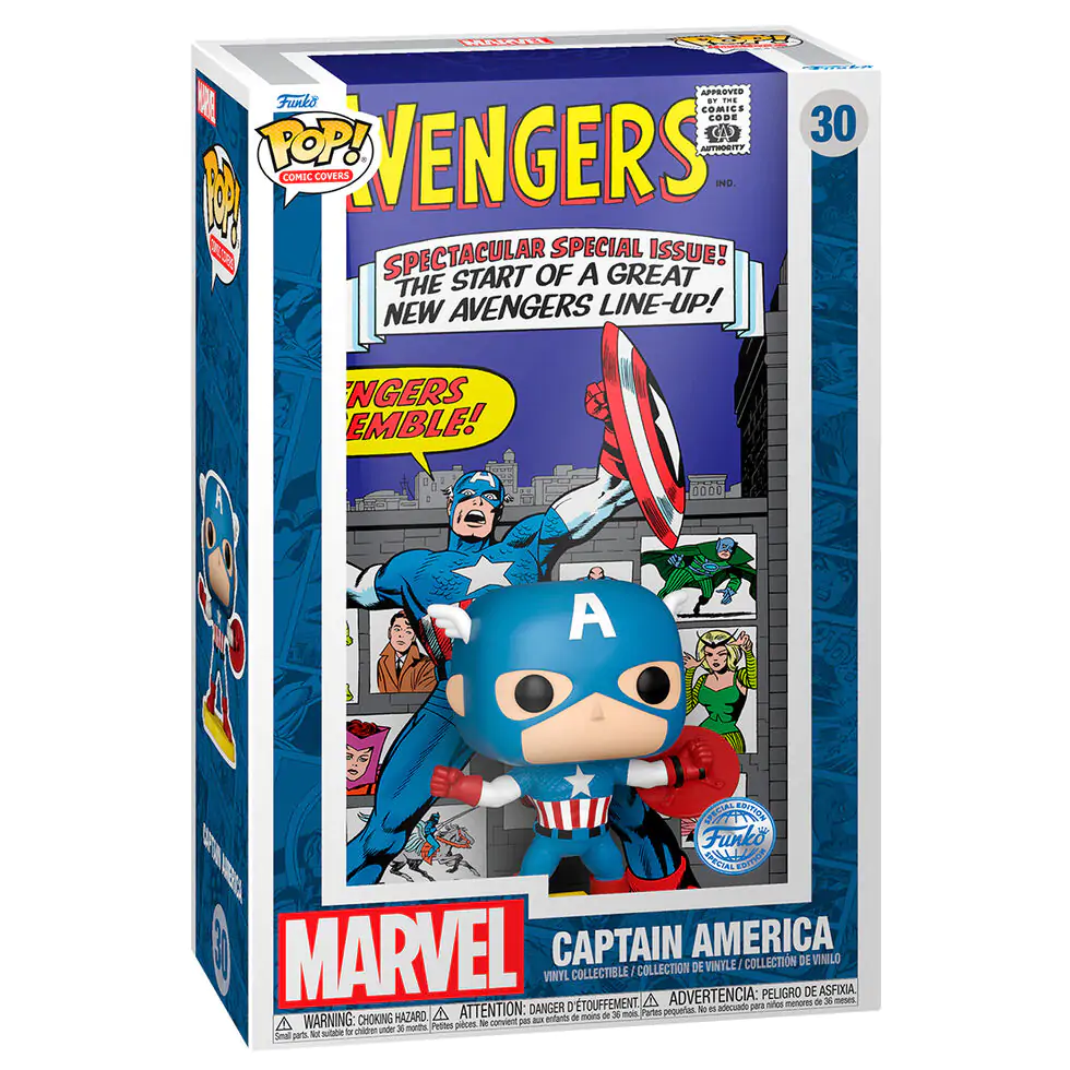 Funko POP figúrka Comic Cover Marvel Avengers Captain America Exclusive produktová fotografia