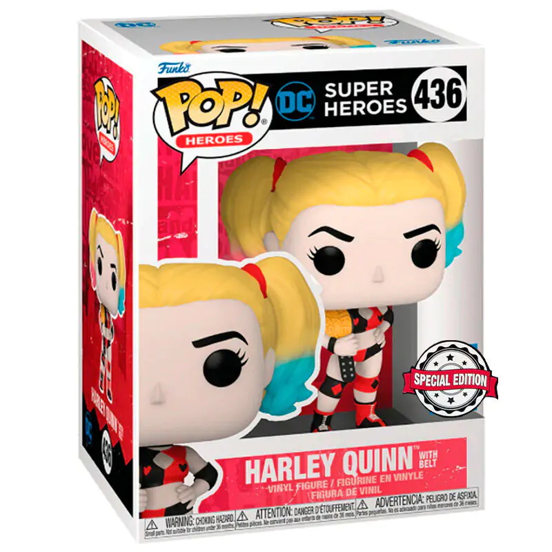 POP figúrka DC Comics Super Heroes Harley Quinn exkluzívne termékfotó