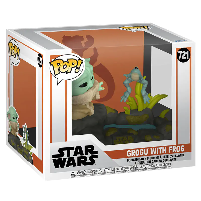 Funko POP figúrka Deluxe Star Wars The Mandalorian Grogu s žabkou termékfotó