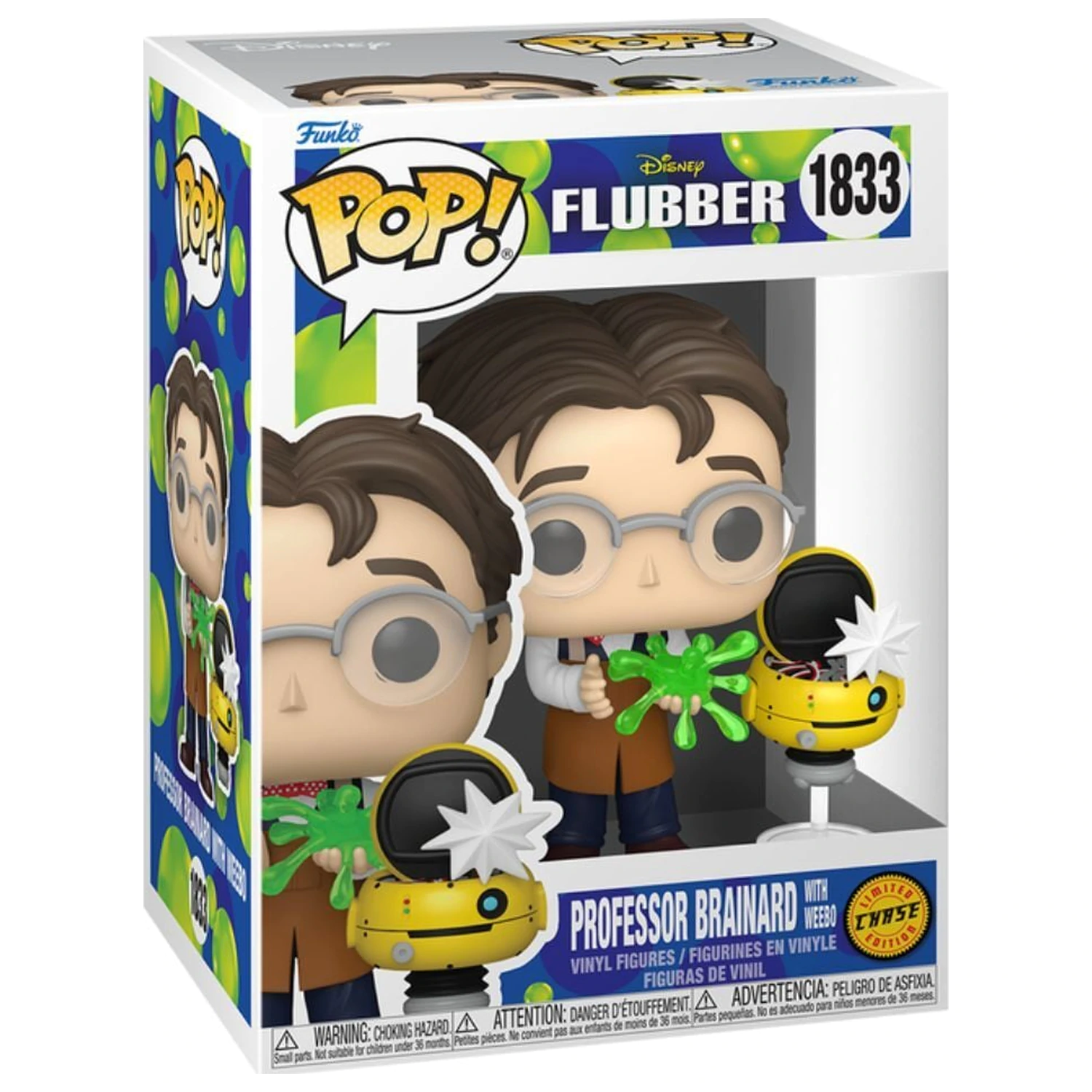 Funko POP figúrka Disney Flubber Professor Brainard with Weebo Chase produktová fotografia
