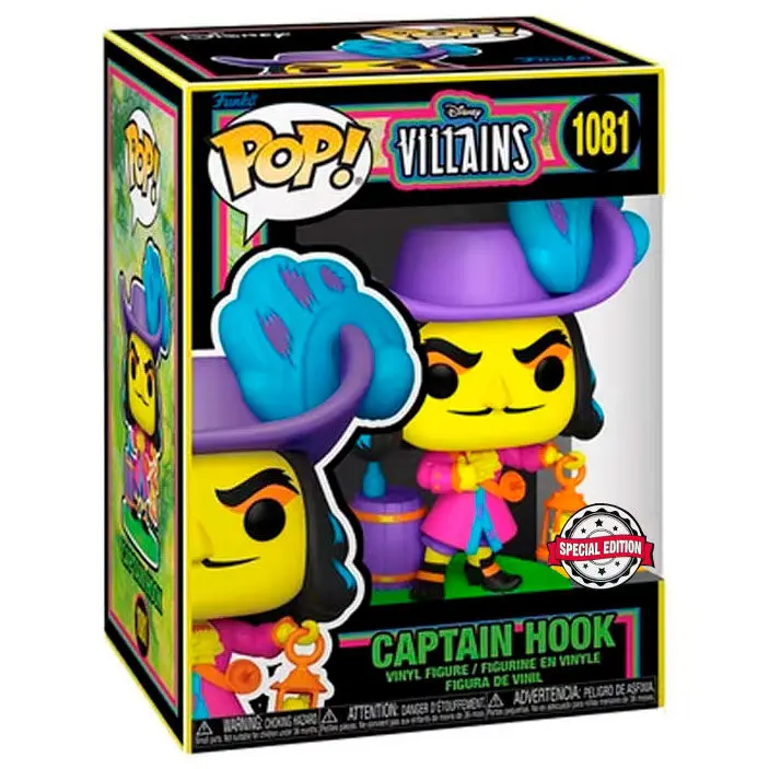 Disney Villains POP! Vinyl figúrka Kapitány Hook (Blacklight) 9 cm termékfotó