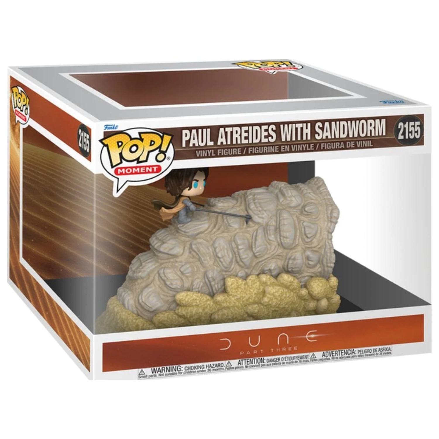 Funko POP figúrka Dune Part Three Moment Paul Atreides with Sandworm produktová fotografia