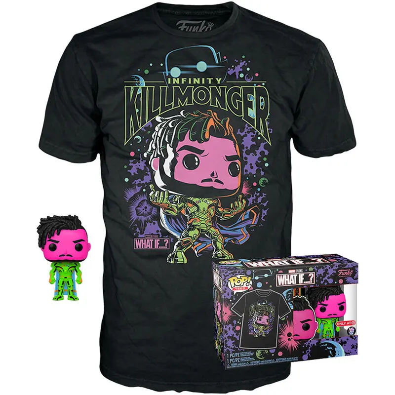 Funko POP figúrka & tričko box Marvel What if Killmonger produktová fotografia