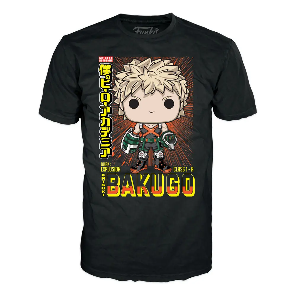 Funko POP! figúrka a tričko v krabici My Hero Academia Katsuki Bakugo (MT) produktová fotografia