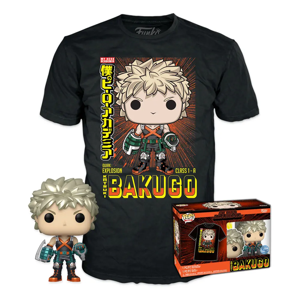 Funko POP! figúrka a tričko v krabici My Hero Academia Katsuki Bakugo (MT) produktová fotografia