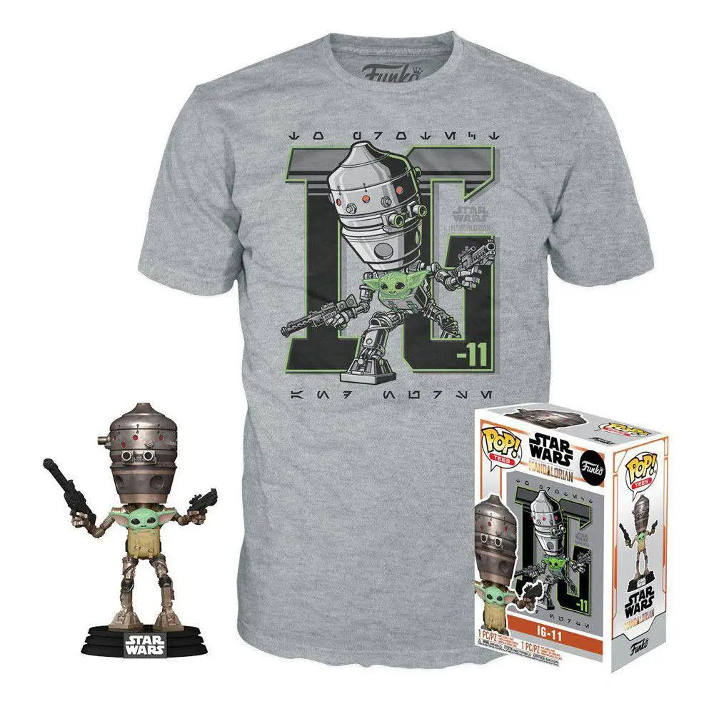 Funko POP! figurka a tričkom Star Wars The Mandalorian IG-11 s Dieťaťom termékfotó