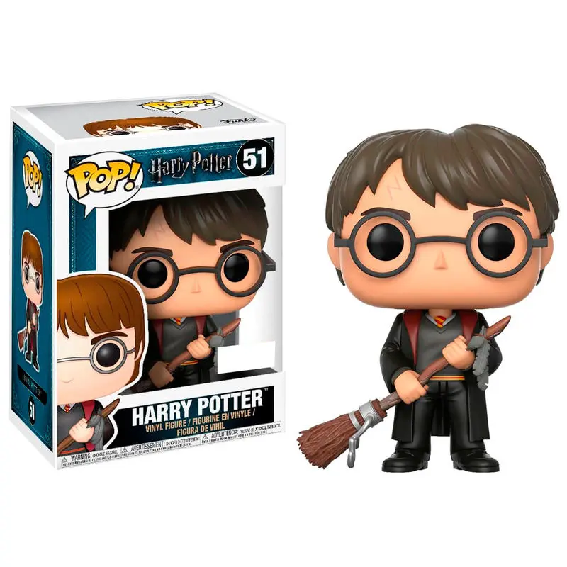 POP figúrka Harry Potter Harry with Firebolt & Feather Exclusive produktová fotografia