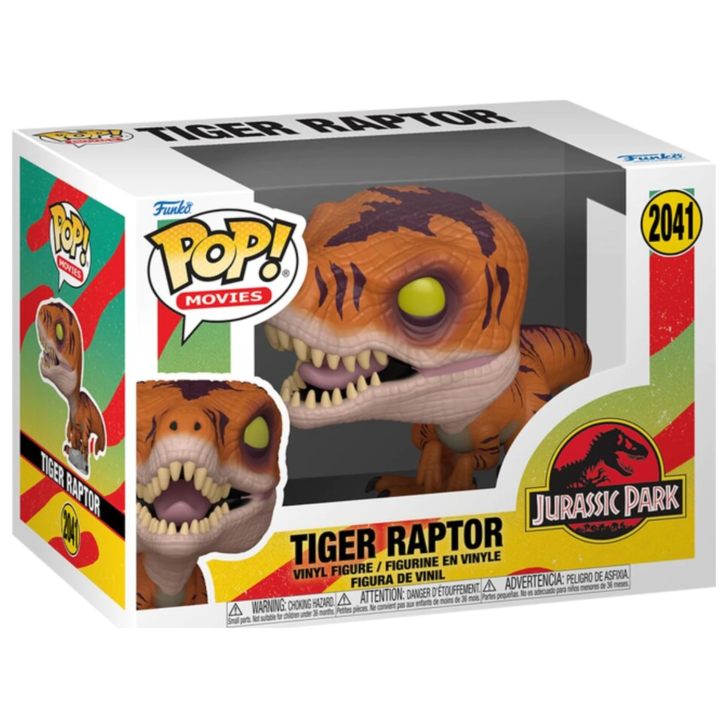Funko POP figúrka Jurassic Park Tiger Raptor produktová fotografia