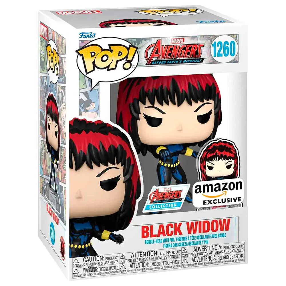 Funko POP figúrka Marvel Avengers 60th Anniversary Comic Black Widow s pripináčkou Exclusive termékfotó