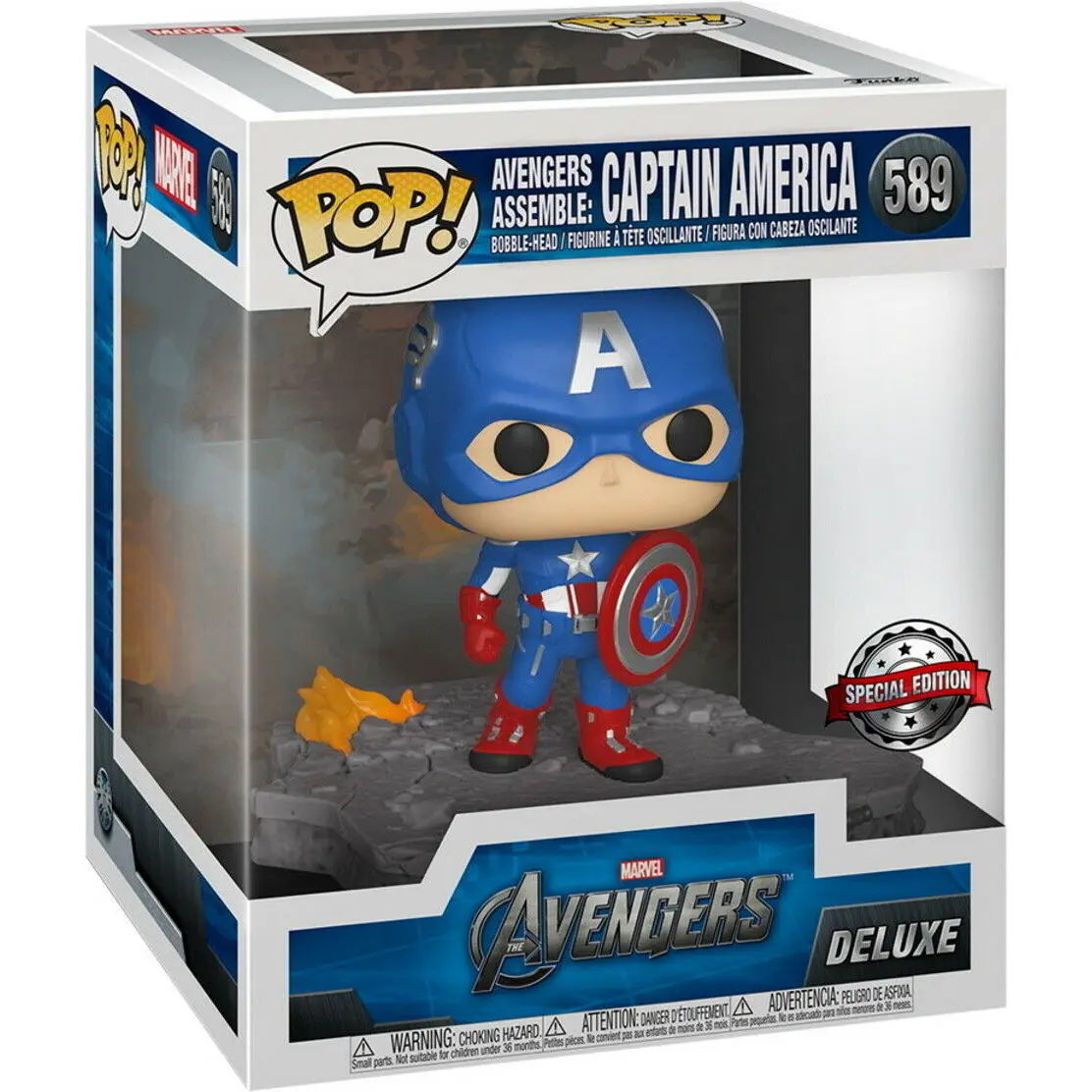 Avengers POP! Deluxe vinylová figúrka Captain America (Assemble) 9 cm termékfotó