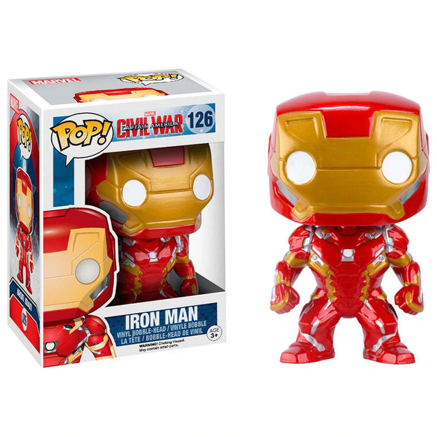 Captain America Civil War POP! Vinyl Figúrka s kývajúcou sa hlavou Iron Man 10 cm produktová fotografia