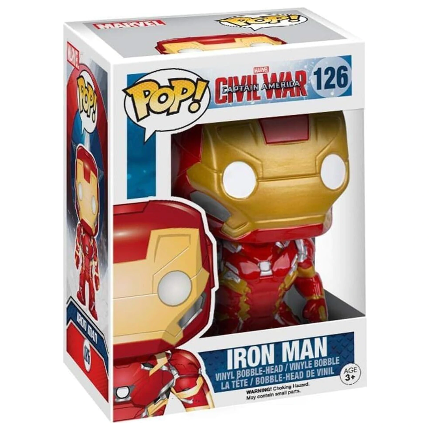 Captain America Civil War POP! Vinyl Figúrka s kývajúcou sa hlavou Iron Man 10 cm produktová fotografia