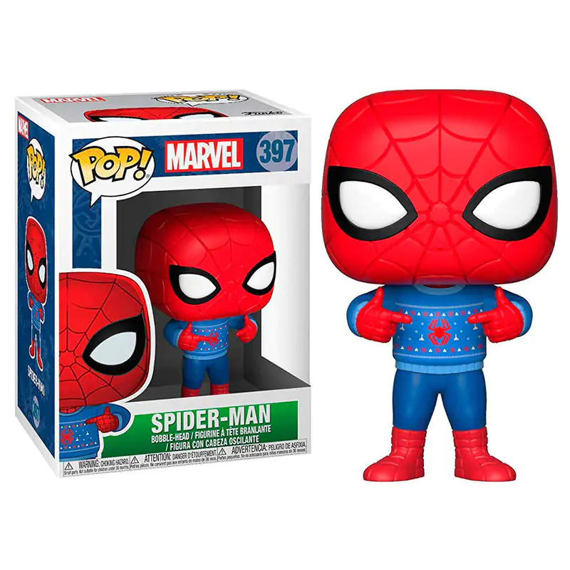 Funko POP vinyl figúrka Marvel Holiday Spider-Man s vianočným svetrom termékfotó