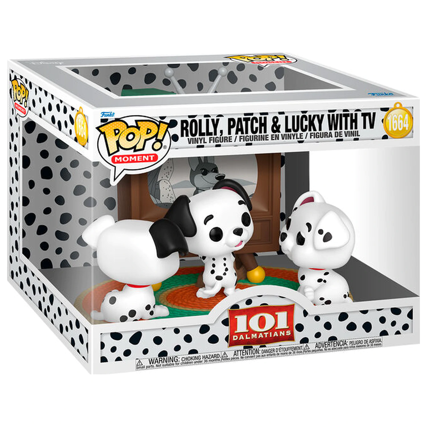 Funko POP figúrka Moment Disney 101 Dalmatas Rolly Patch & Lucky with TV produktová fotografia