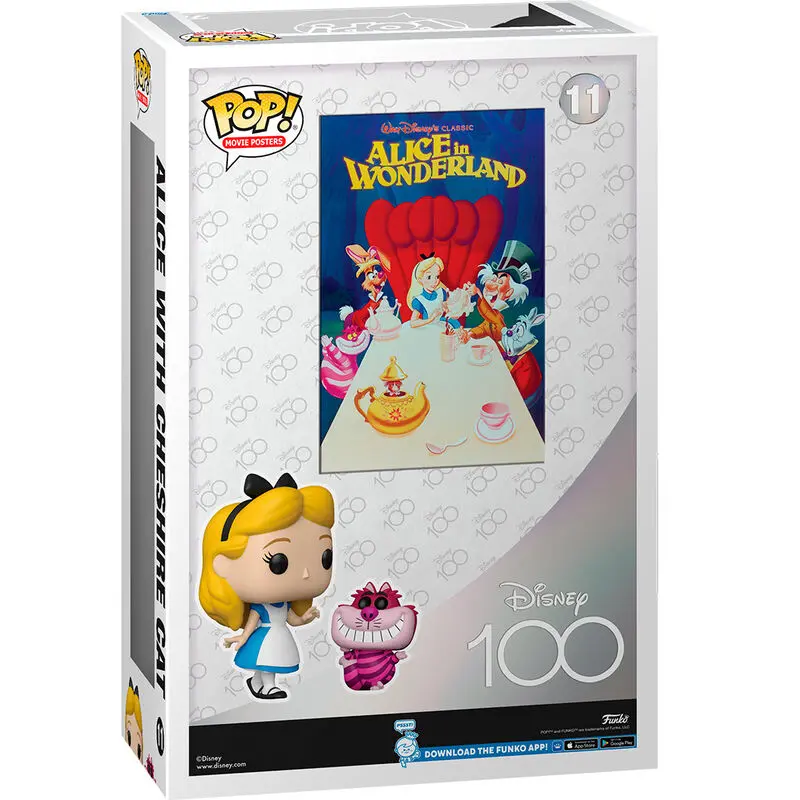 Disney's 100th Anniversary POP! Movie Poster & figúrka Alice in Wonderland 9 cm termékfotó