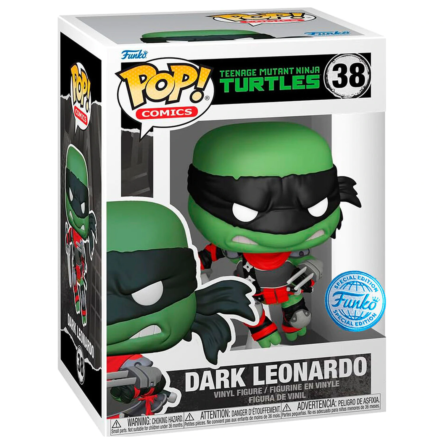 Funko POP figúrka Ninja Turtles Teenage Mutant Dark Leonardo Exkluzívna produktová fotografia