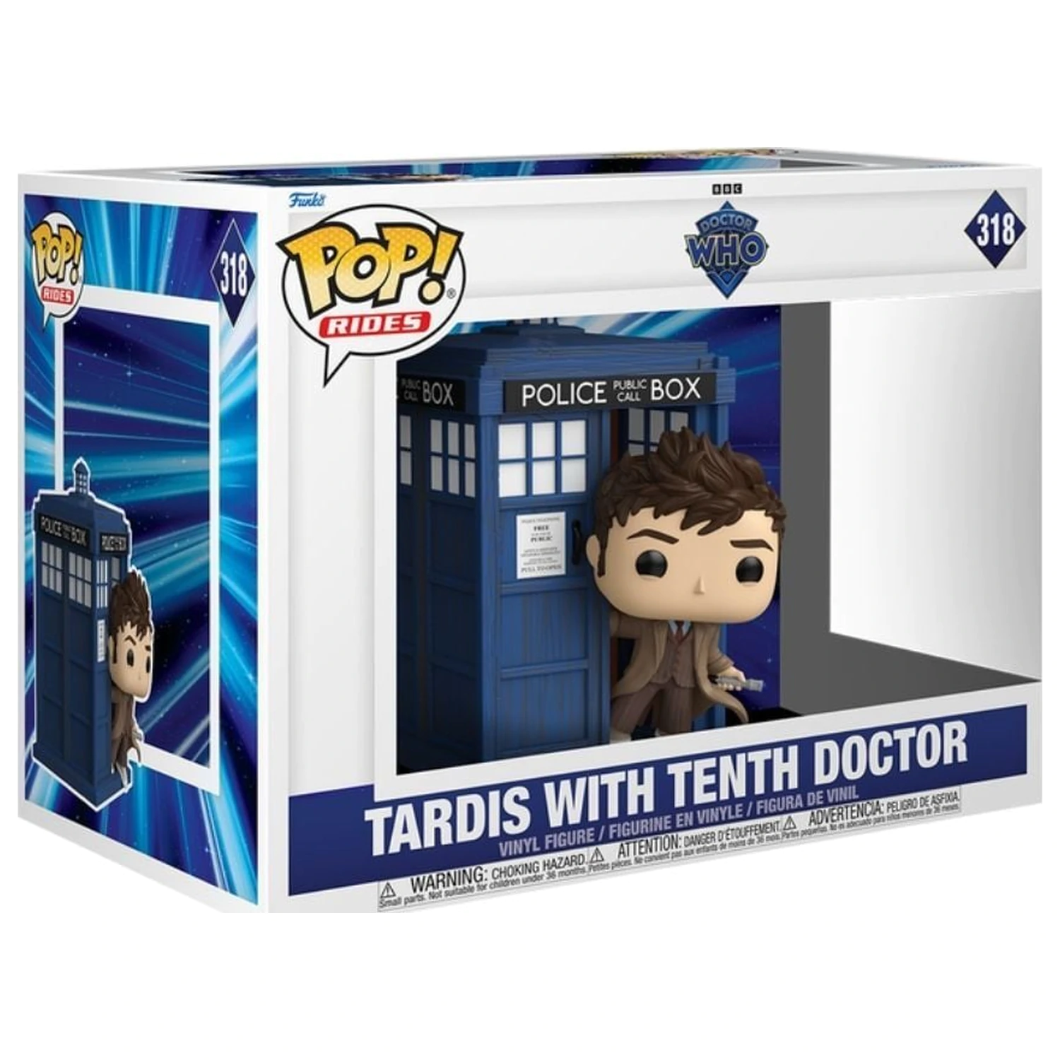 Funko POP figúrka Rides Deluxe Doctor Who Tardis s Desiatym Doktorom produktová fotografia